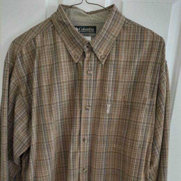Columbia Other - Columbia Long Sleeve Button Down Men's Shirt, Size Large, Brown/Tan